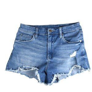 Blank NYC Denim Shorts Wedgie Short Size 27 Stretch Distressed Light Blue